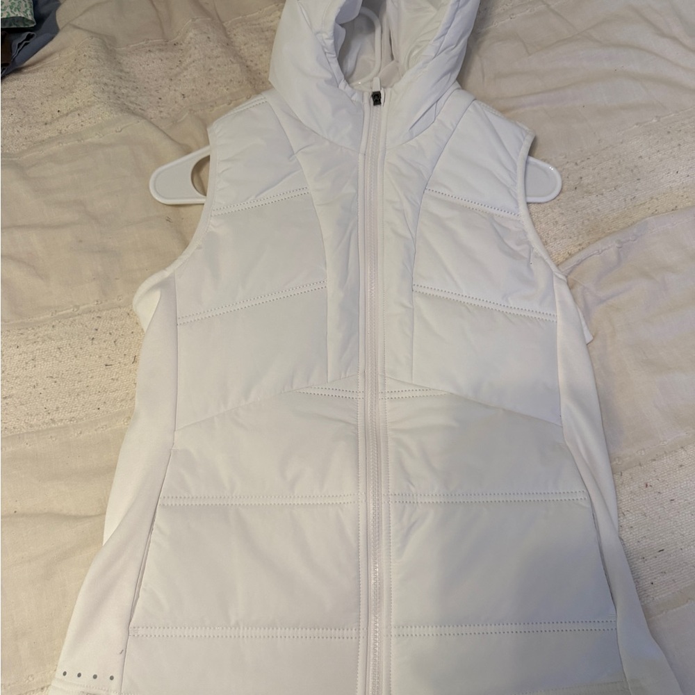Women's White Puffer Vest